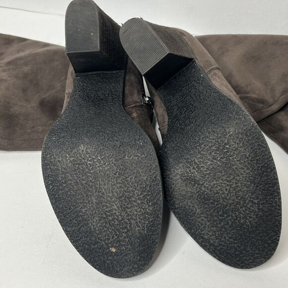 Not Rated Andra Brown Faux Suede Over The Knee Boots - Picture 10 of 10